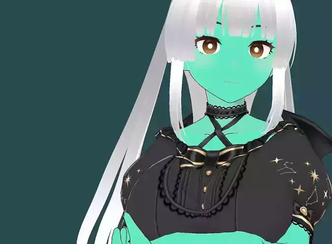 Aria VRChat 3D model Low-poly 3D model