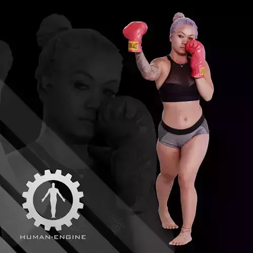 Female Scan - Violet with Boxing Gloves 