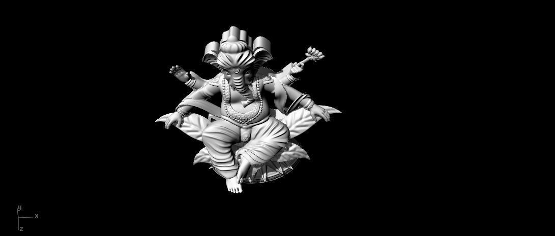 ganesh pendant 3D print model_1