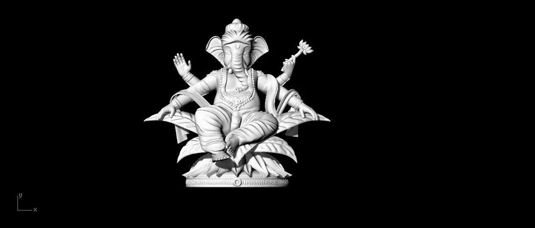 ganesh pendant 3D print model_0