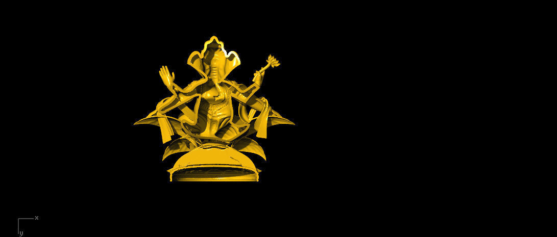 ganesh pendant 3D print model_3