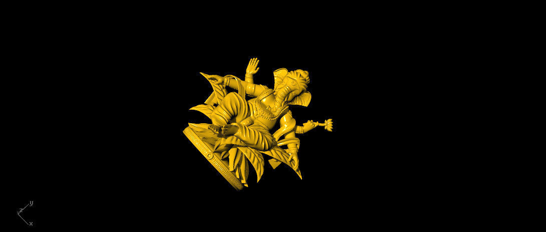 ganesh pendant 3D print model_4