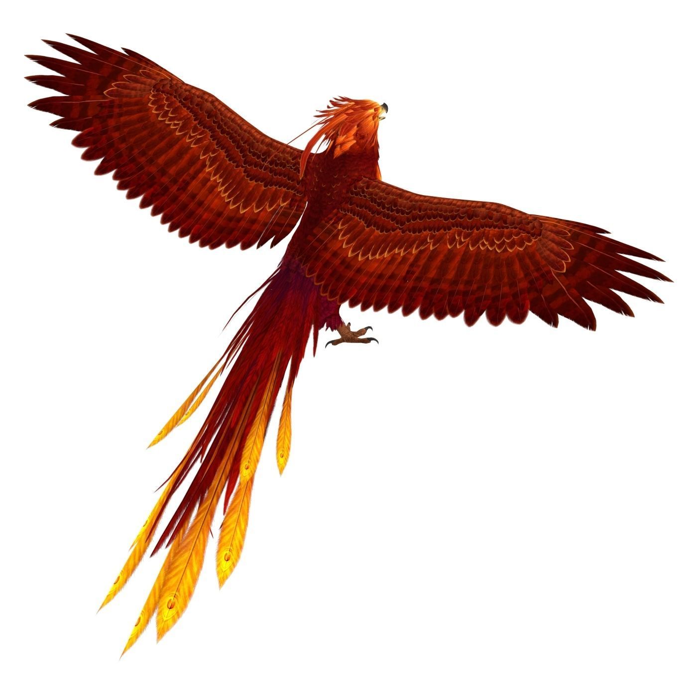 Fantasy Phoenix Eagle Low-poly 3D model_5