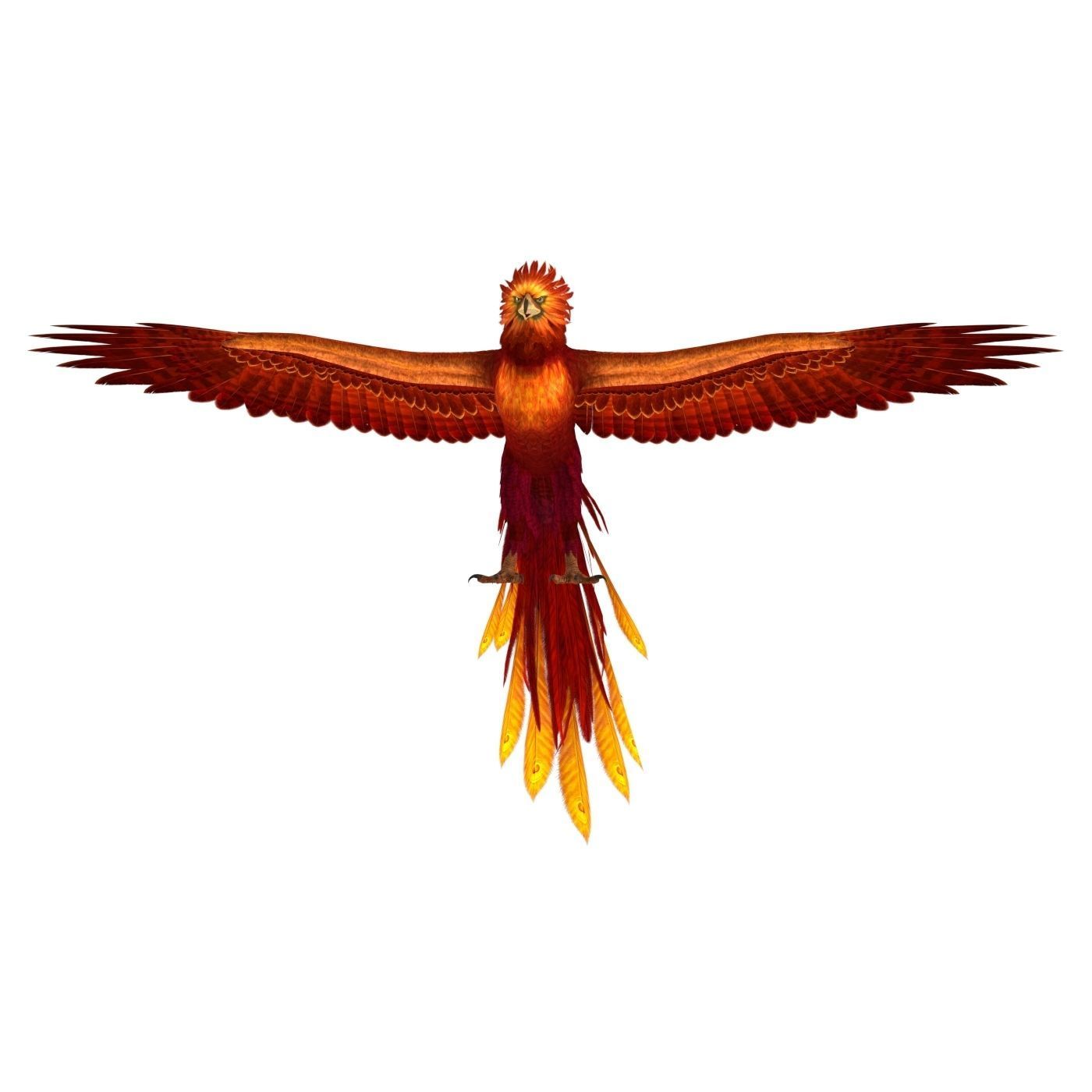 Fantasy Phoenix Eagle Low-poly 3D model_2