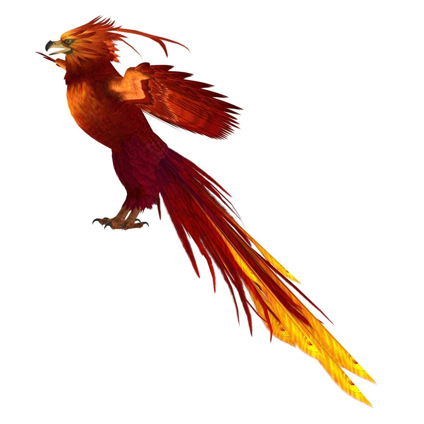 Fantasy Phoenix Eagle Low-poly 3D model_3