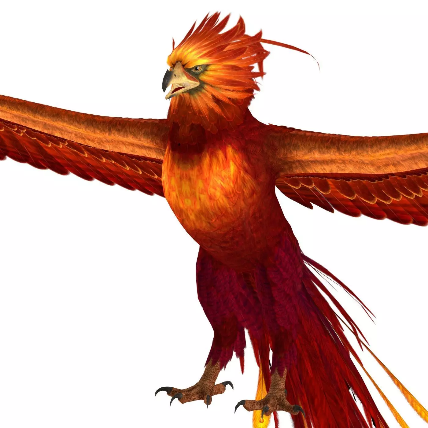 Fantasy Phoenix Eagle Low-poly 3D model_0