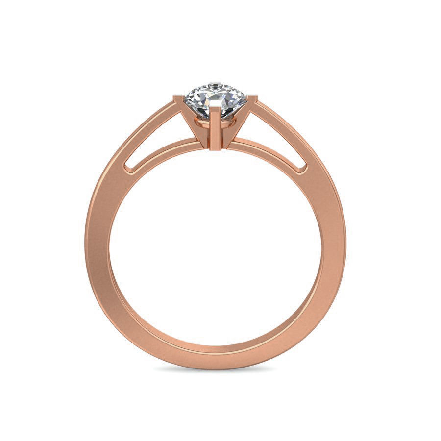 Women solitaire ring 3dm stl render detail 3D print model_2