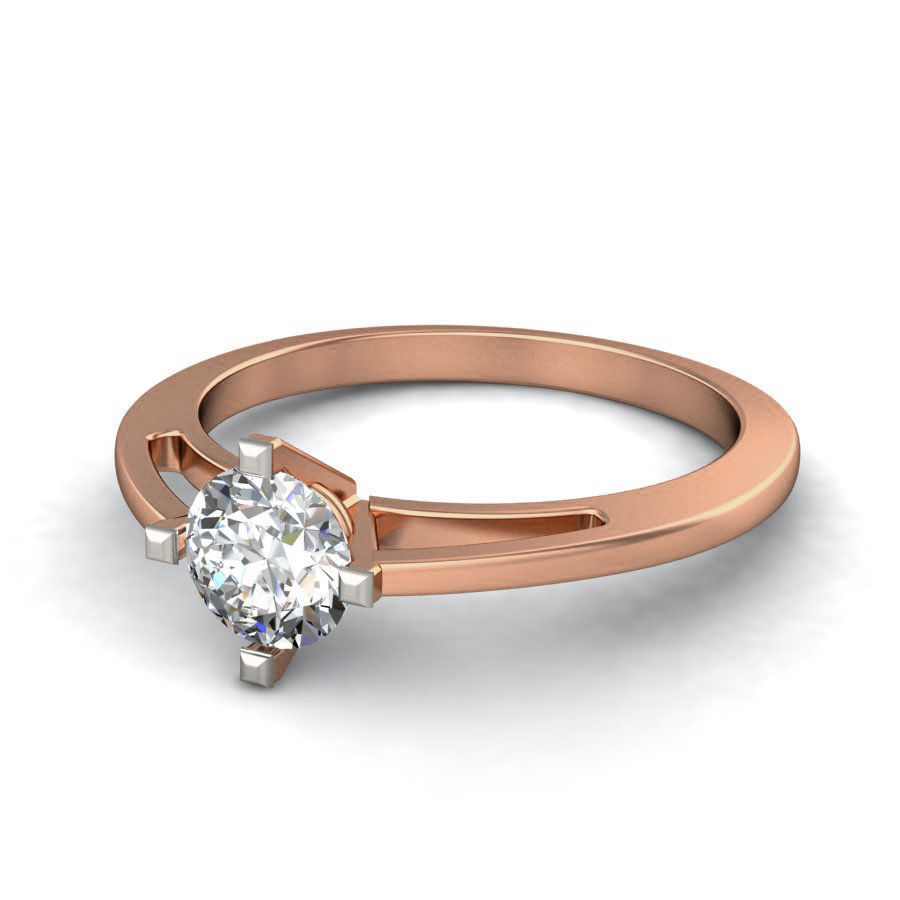 Women solitaire ring 3dm stl render detail 3D print model_5