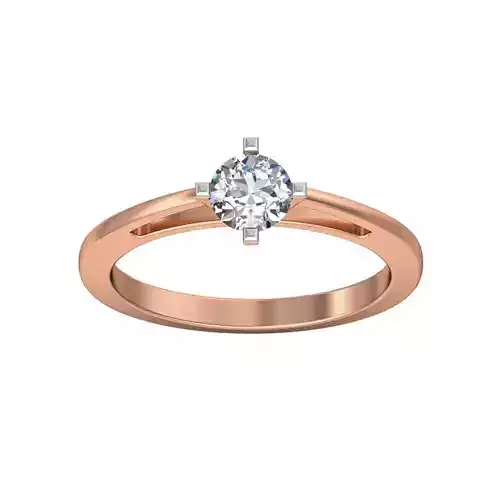Women solitaire ring 3dm stl render detail