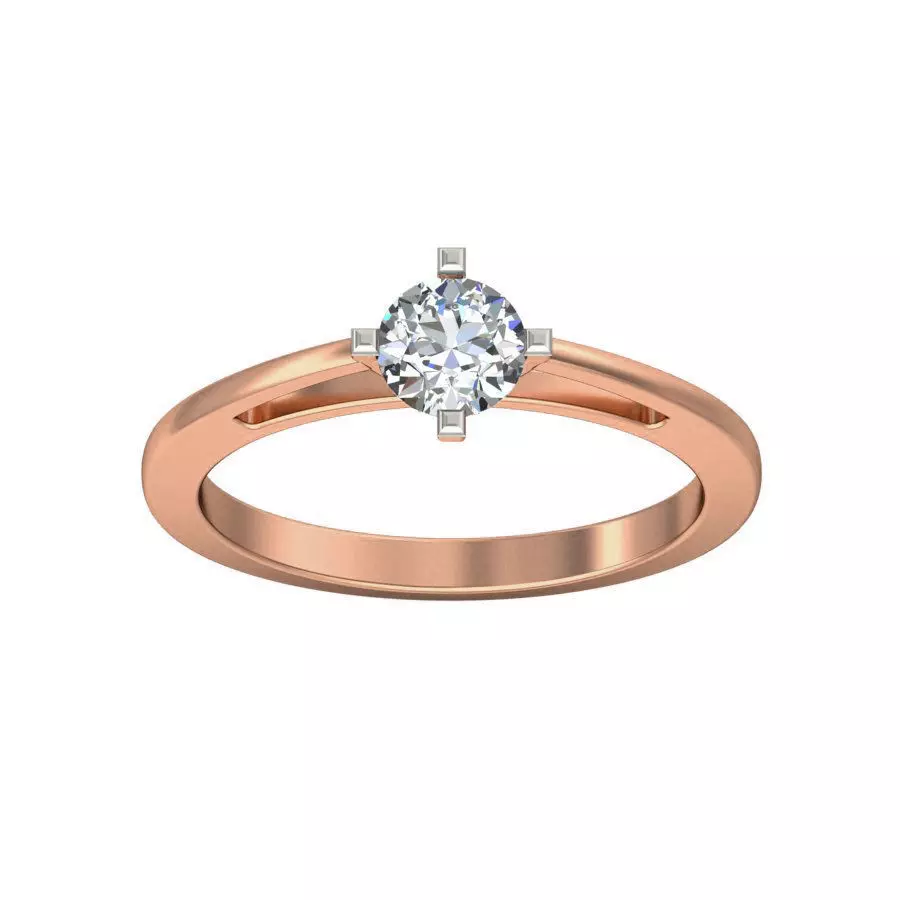 Women solitaire ring 3dm stl render detail 3D print model_0