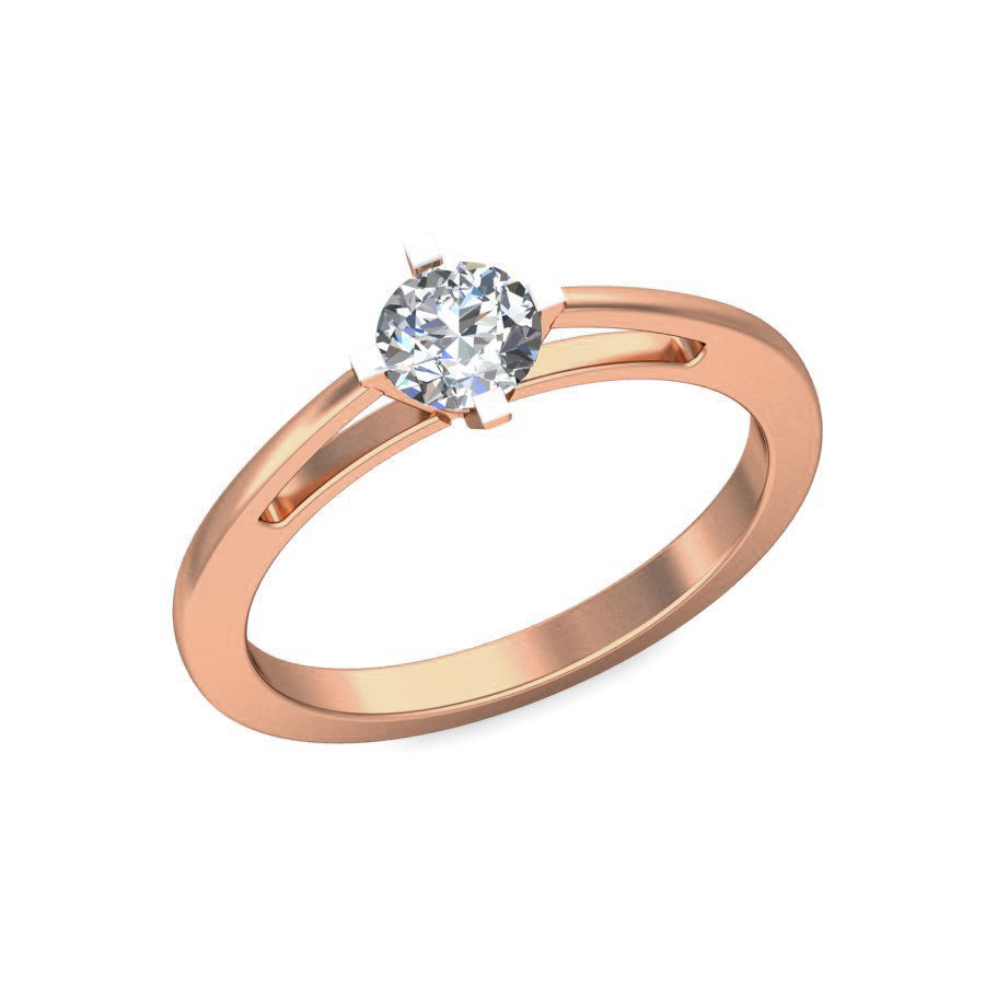 Women solitaire ring 3dm stl render detail 3D print model_3