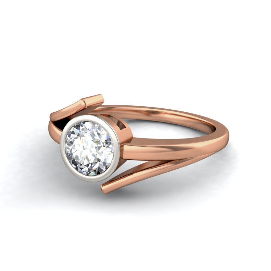 Women solitaire ring 3dm stl render detail 3D print model_9