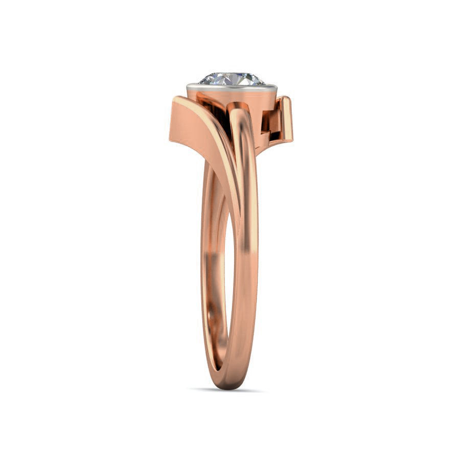 Women solitaire ring 3dm stl render detail 3D print model_7