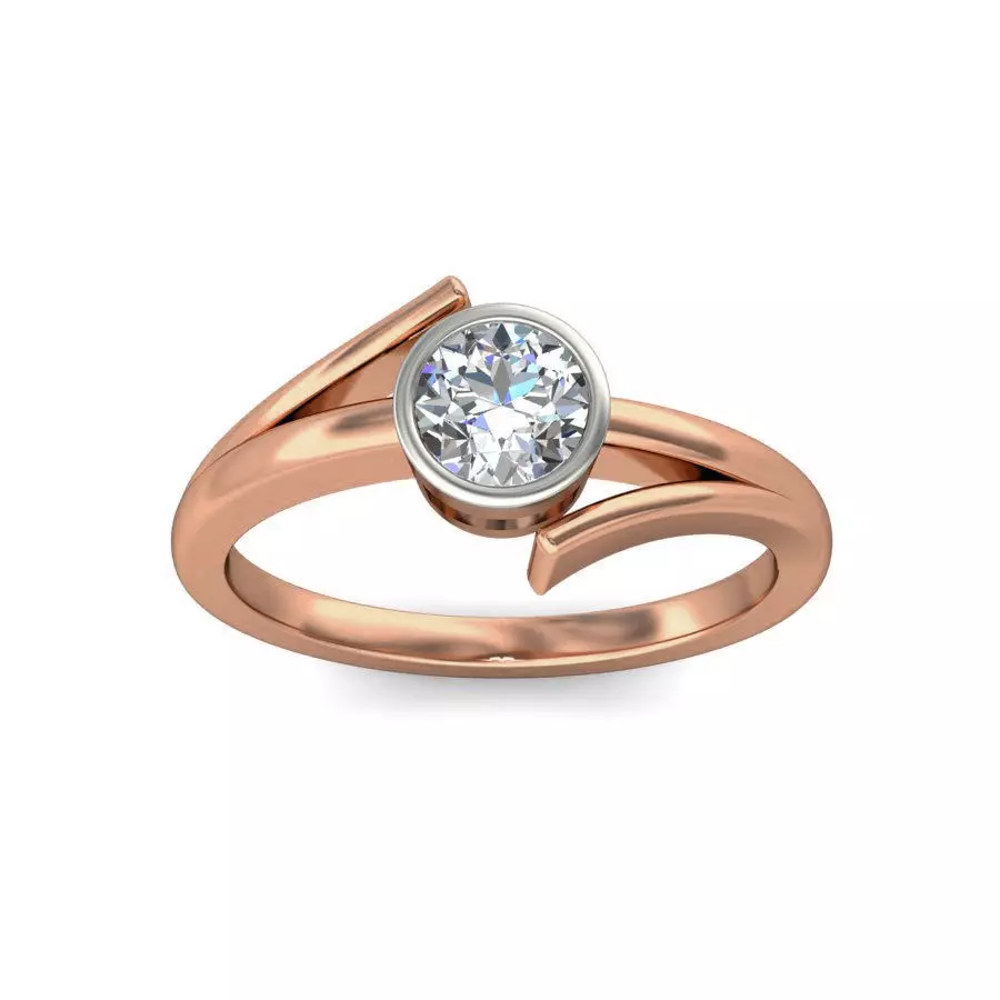 Women solitaire ring 3dm stl render detail 3D print model_0