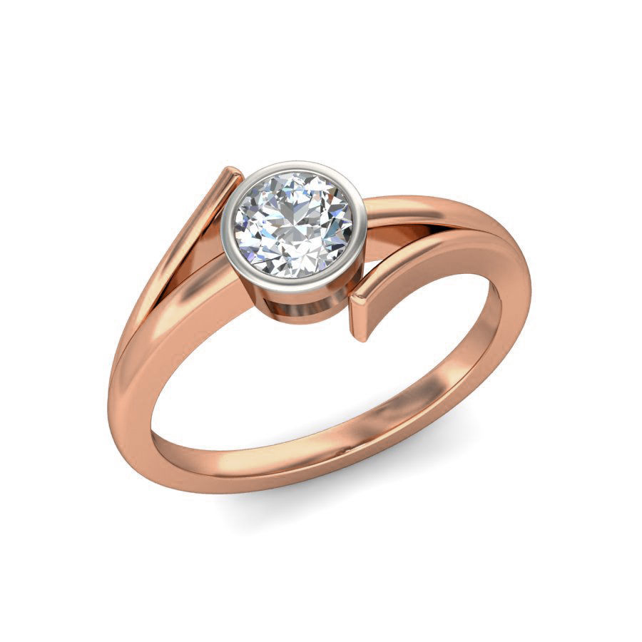 Women solitaire ring 3dm stl render detail 3D print model_6