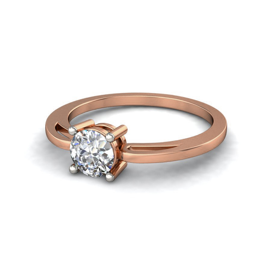 Women solitaire ring 3dm stl render detail 3D print model_1