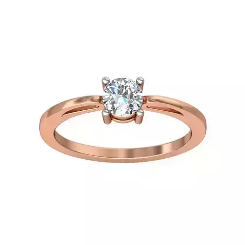 Women solitaire ring 3dm stl render detail
