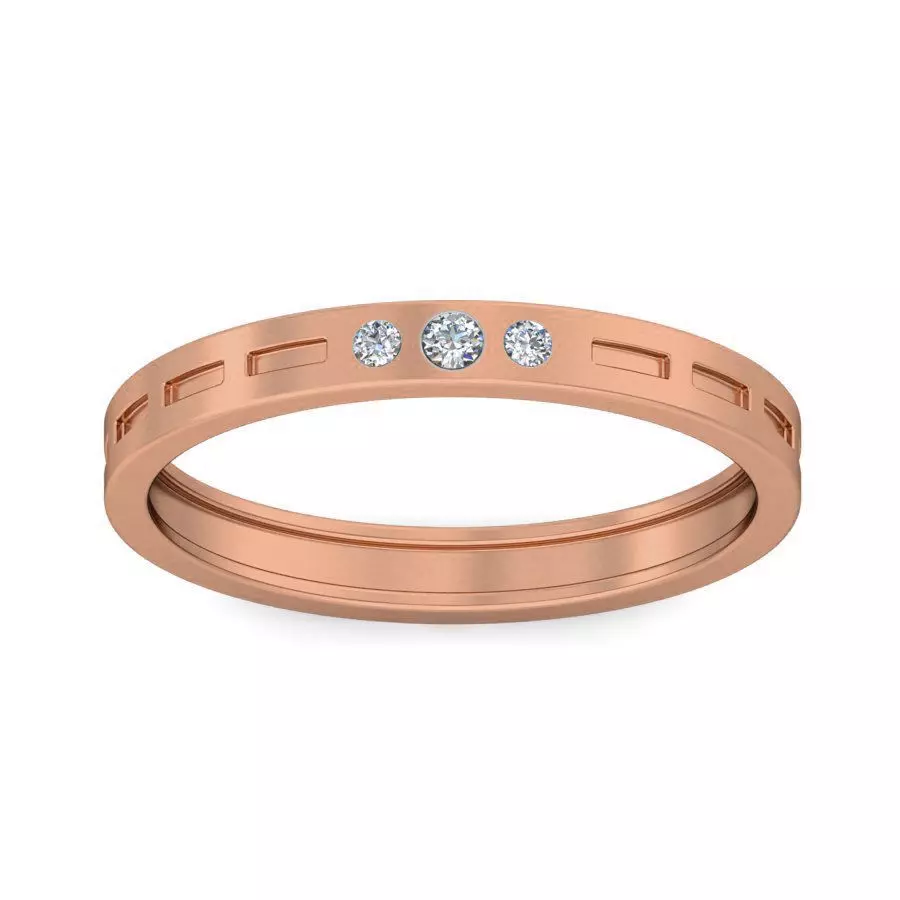 Diamond Band Ring 3dm stl render detail 3D print model_0