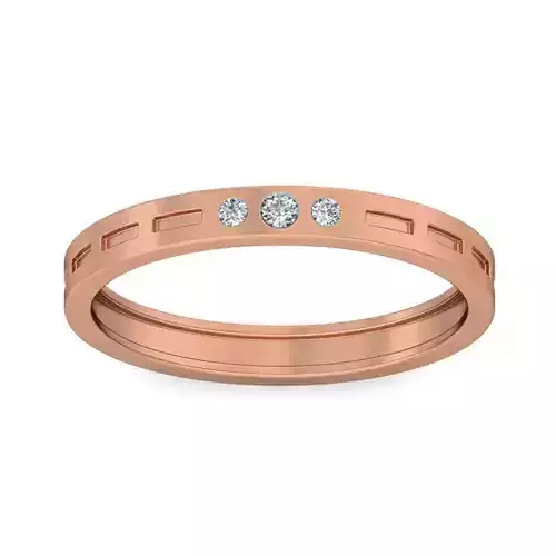 Diamond Band Ring 3dm stl render detail