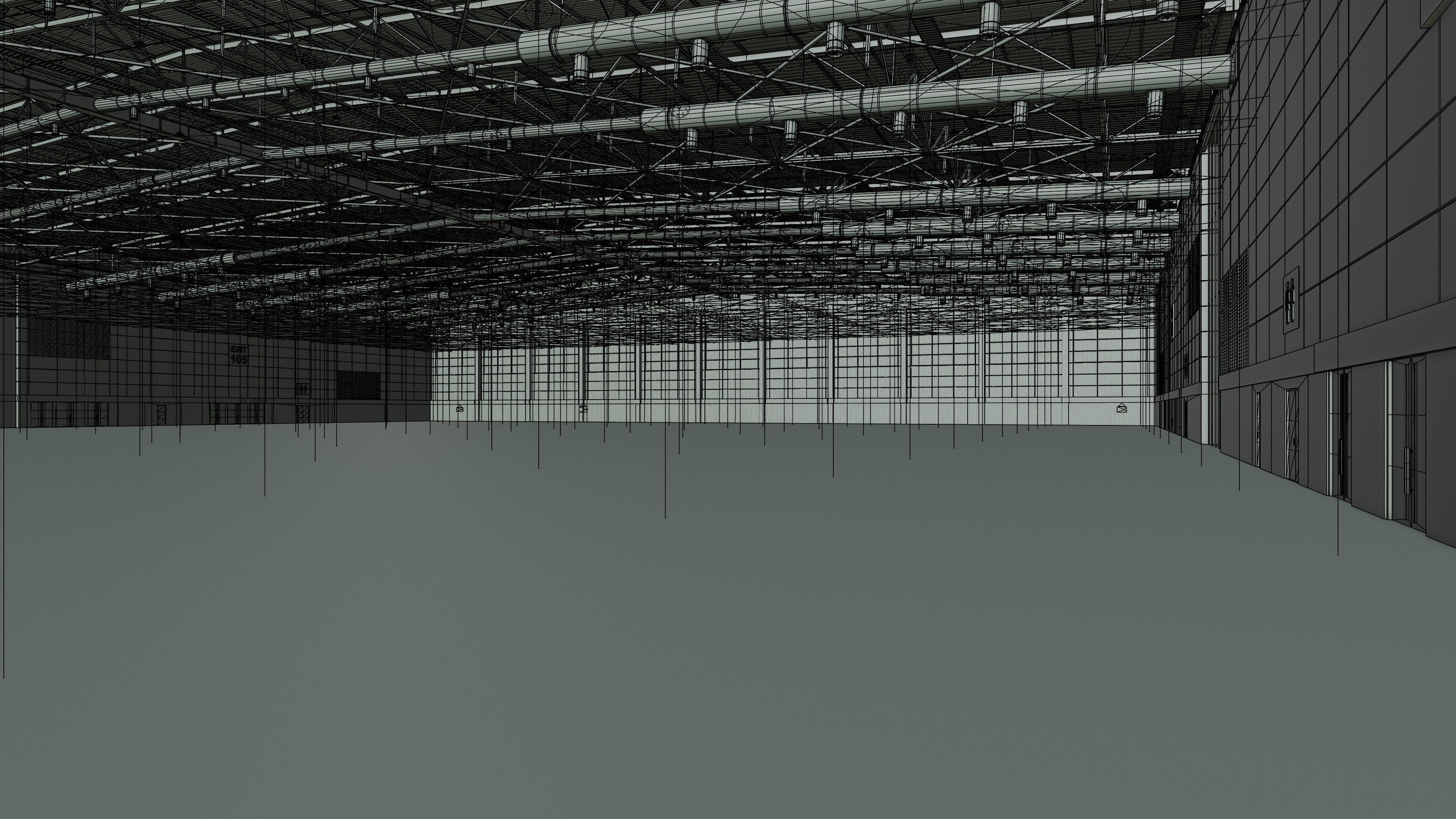 Exhibition Hall Interior 7 Low-poly 3D model_13