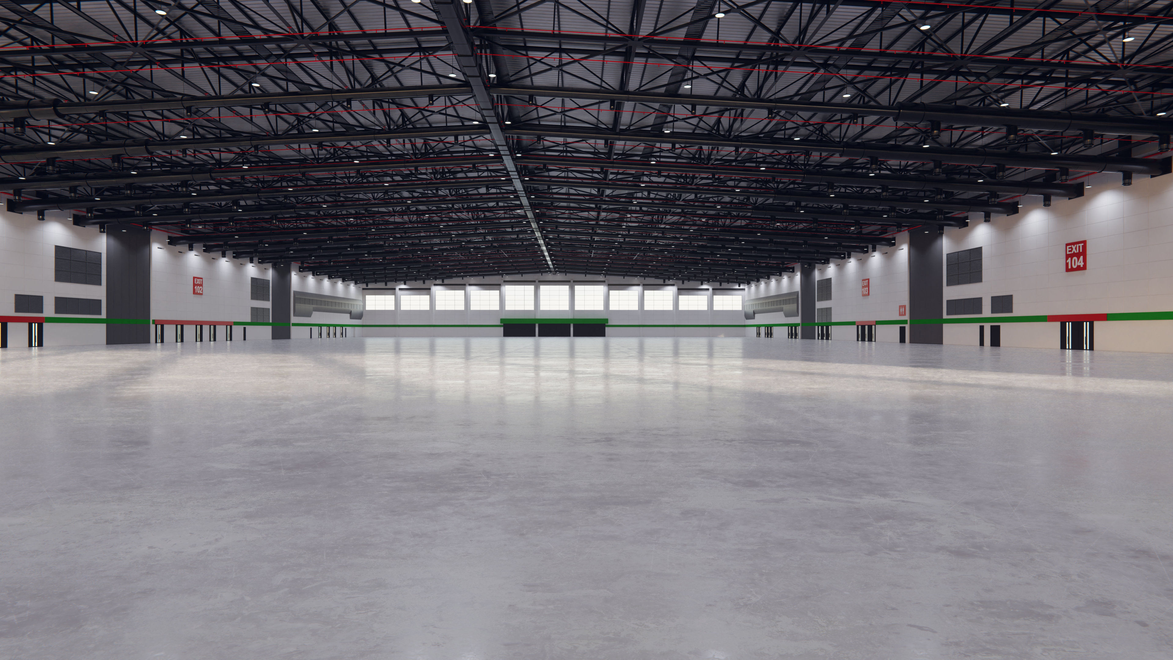 Exhibition Hall Interior 7 Low-poly 3D model_5