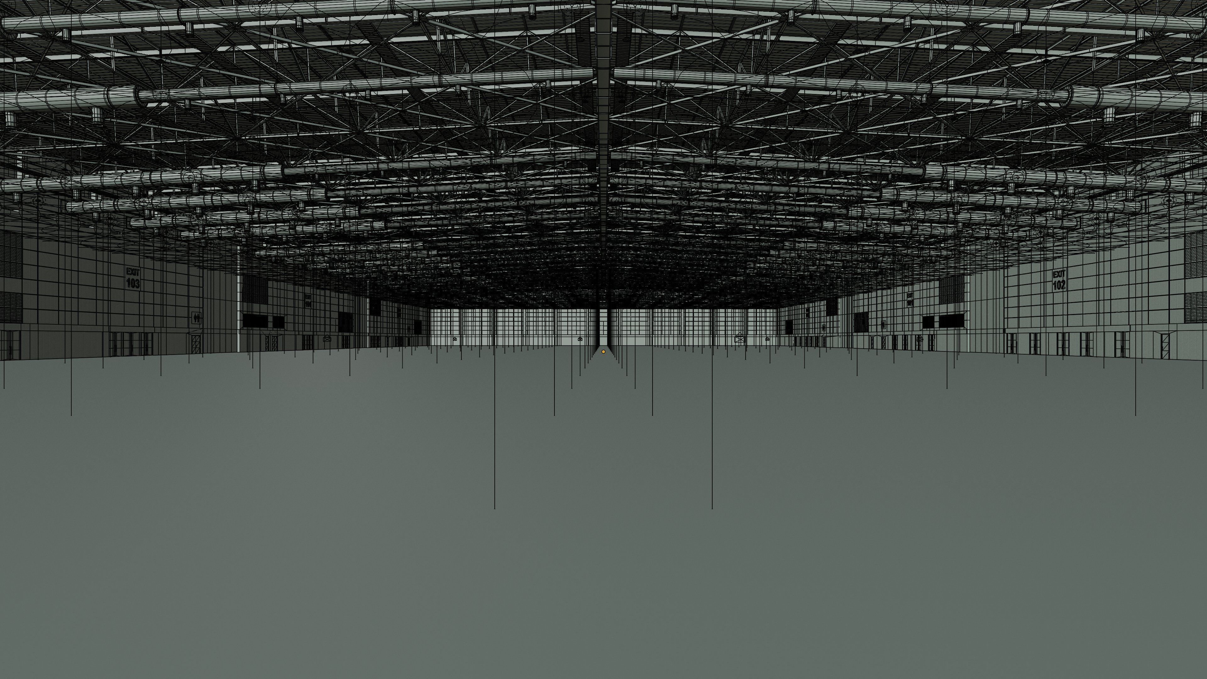 Exhibition Hall Interior 7 Low-poly 3D model_10