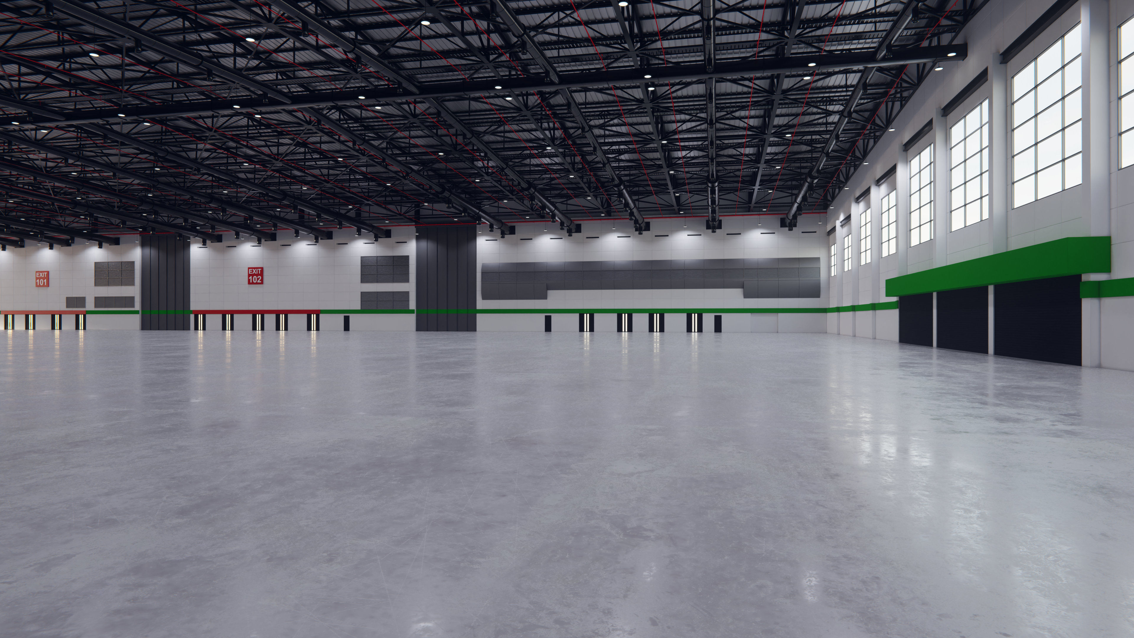 Exhibition Hall Interior 7 Low-poly 3D model_8