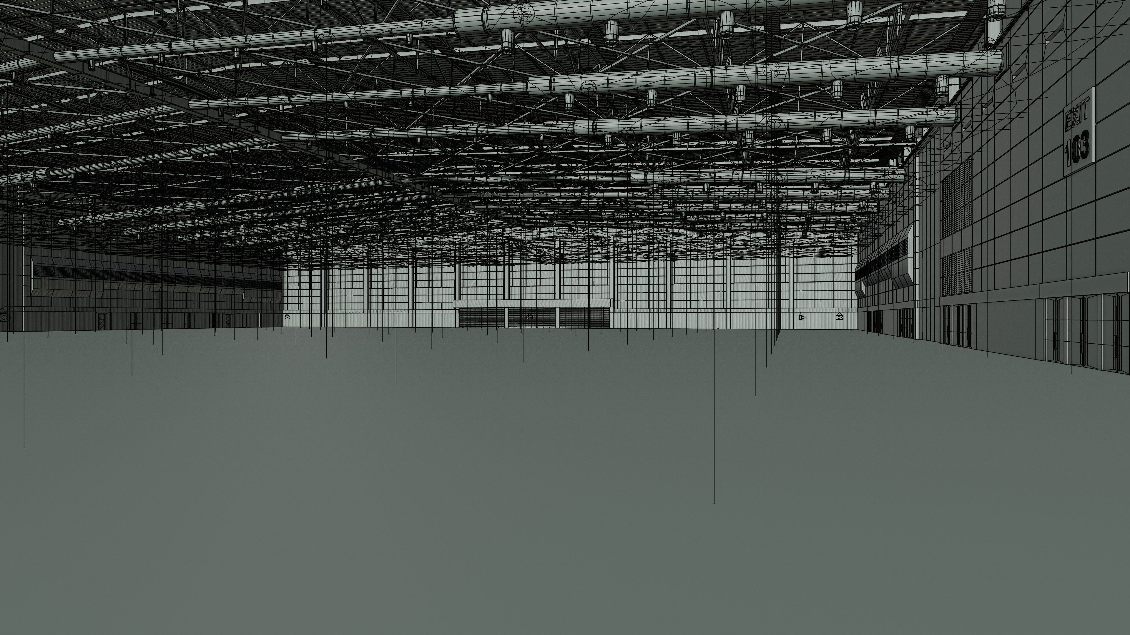 Exhibition Hall Interior 7 Low-poly 3D model_17