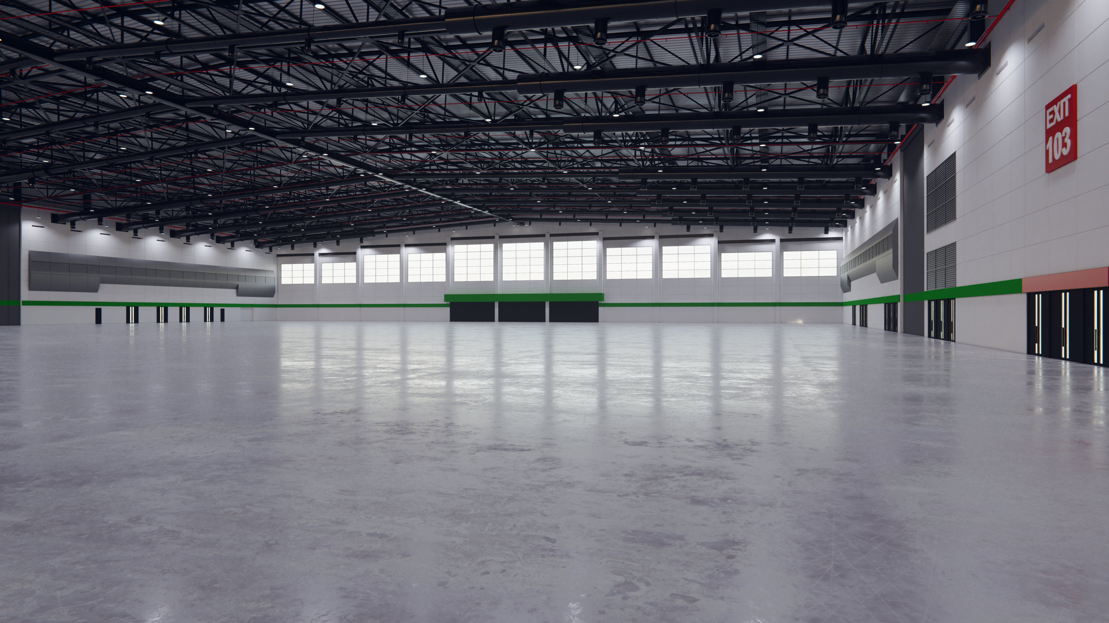 Exhibition Hall Interior 7 Low-poly 3D model_7