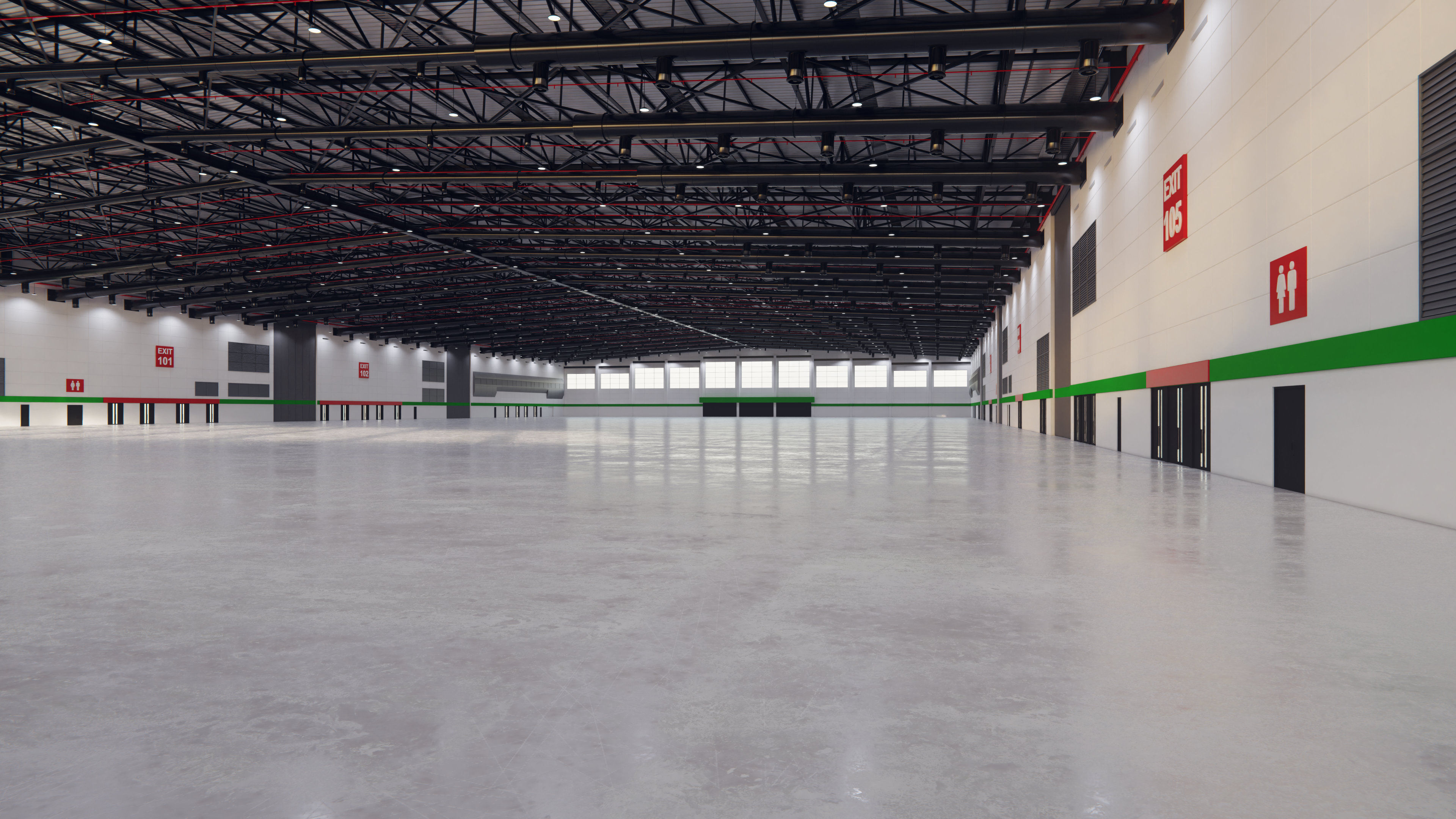 Exhibition Hall Interior 7 Low-poly 3D model_6