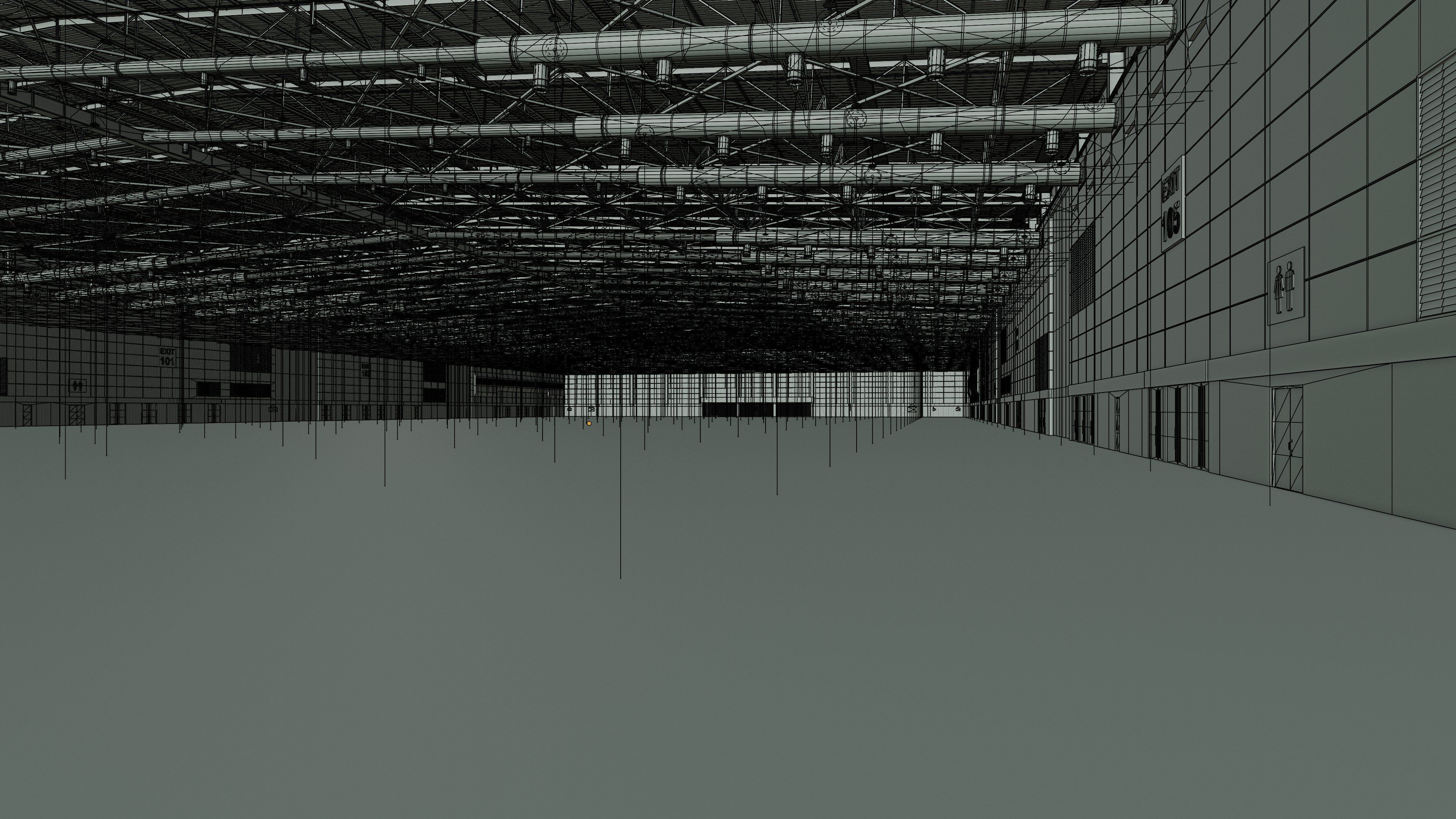 Exhibition Hall Interior 7 Low-poly 3D model_16