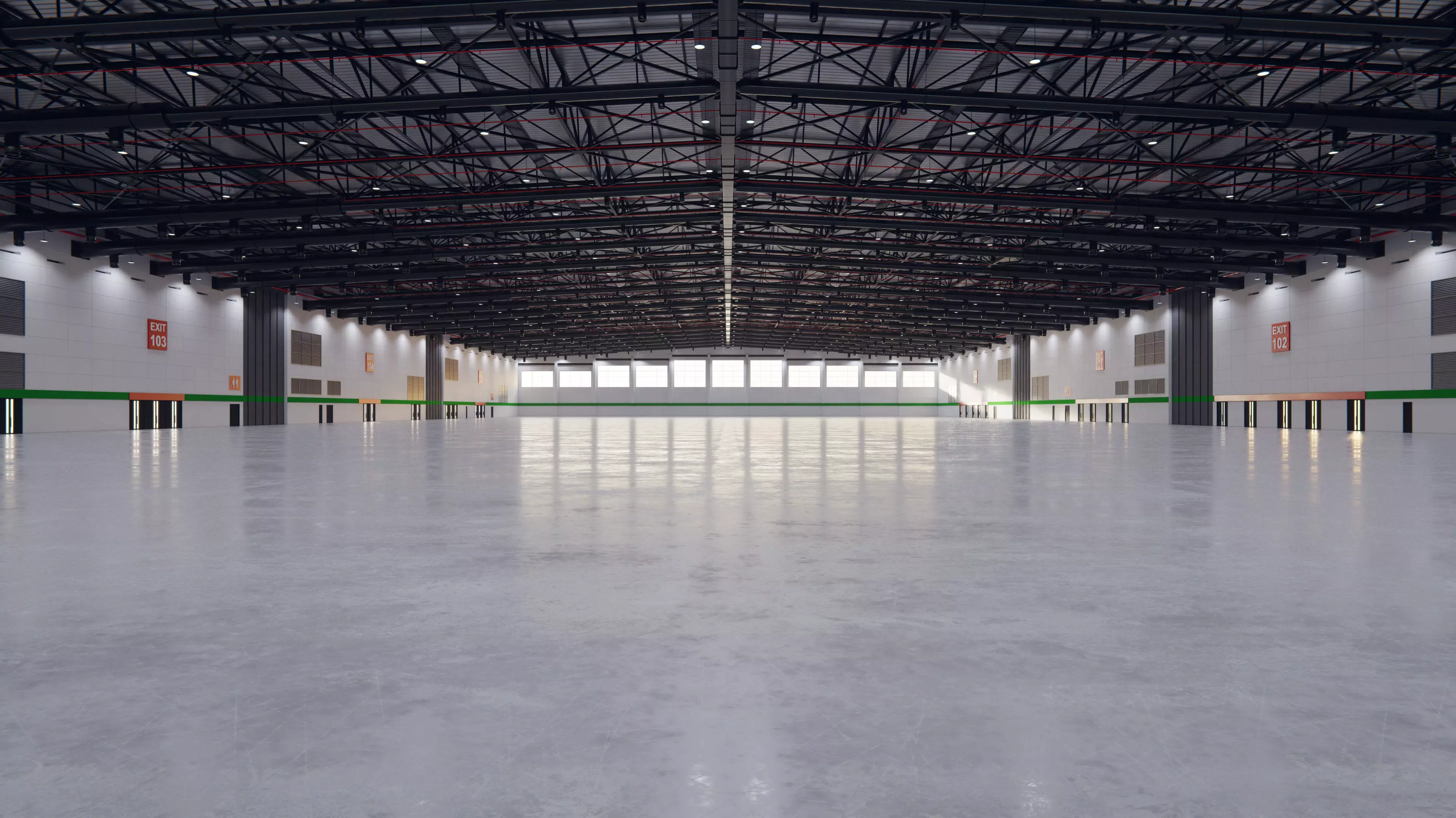 Exhibition Hall Interior 7 Low-poly 3D model_0