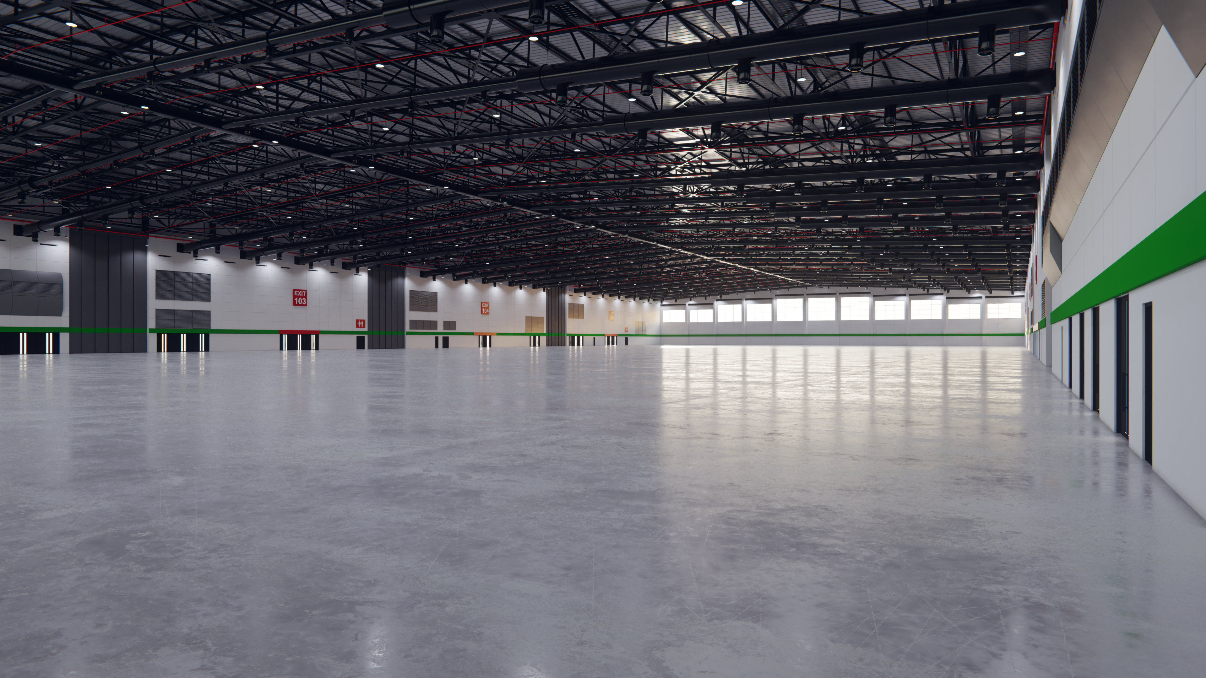 Exhibition Hall Interior 7 Low-poly 3D model_2