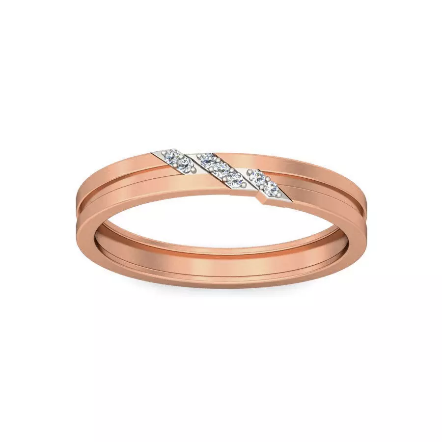 Diamond Band Ring 3dm stl render detail 3D print model_0