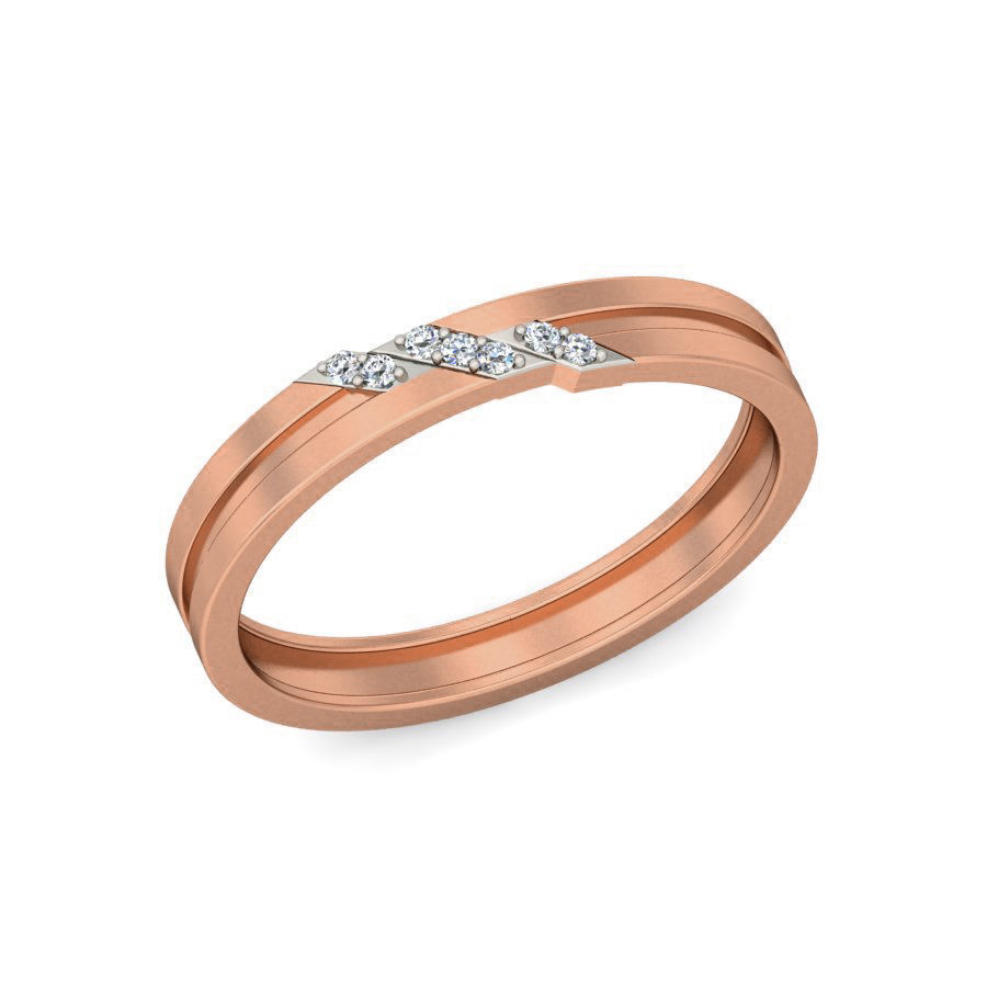 Diamond Band Ring 3dm stl render detail 3D print model_2