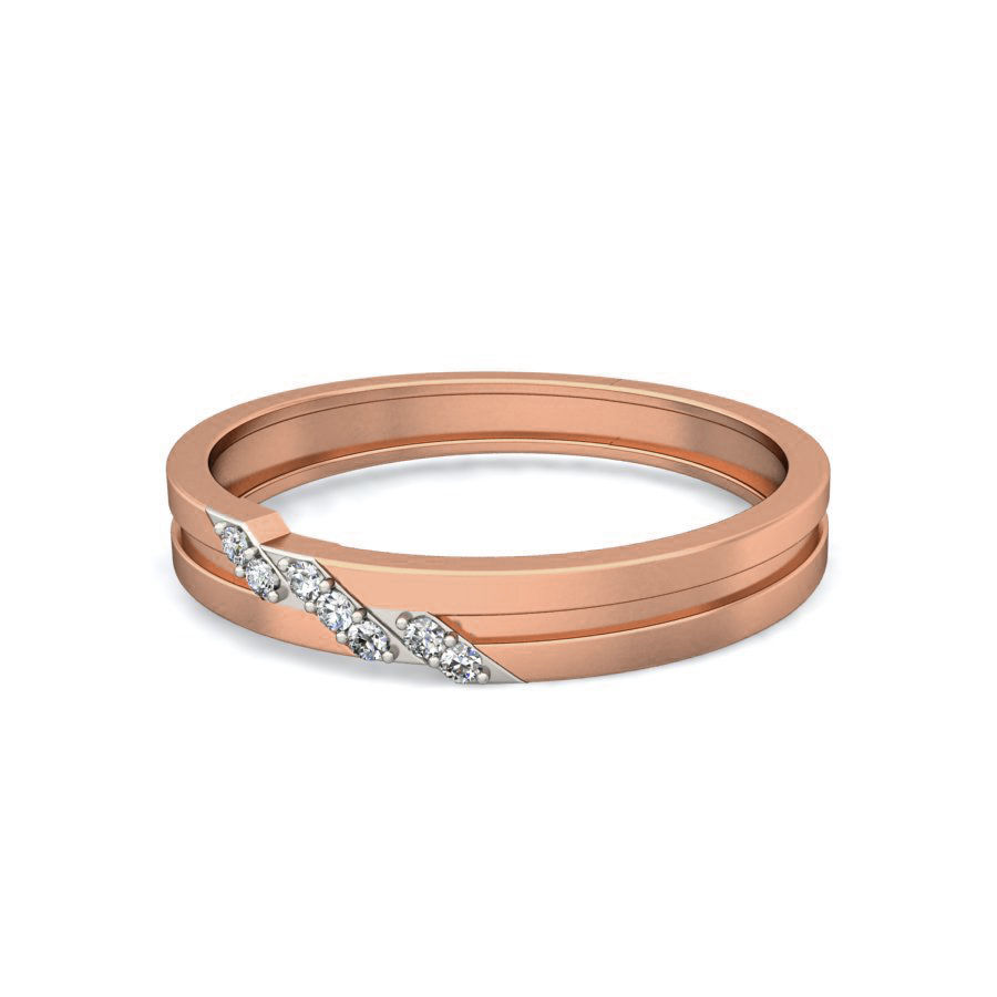 Diamond Band Ring 3dm stl render detail 3D print model_5