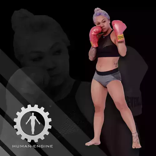 Female Scan - Violet with Boxing Gloves 2