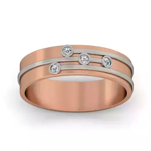 Diamond Band Ring 3dm stl render detail