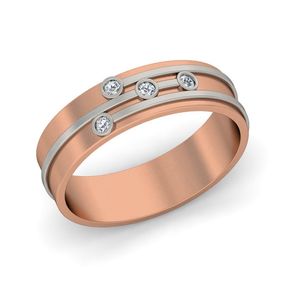 Diamond Band Ring 3dm stl render detail 3D print model_2