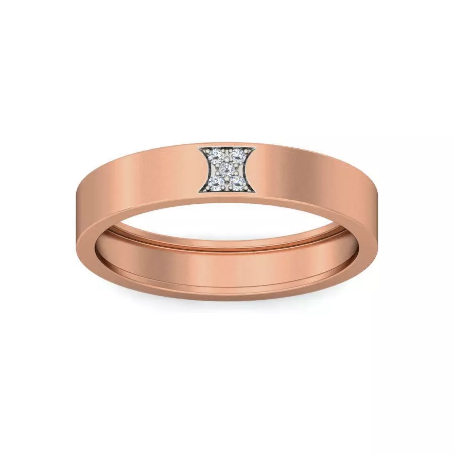 Diamond Band Ring 3dm stl render detail 3D print model_0