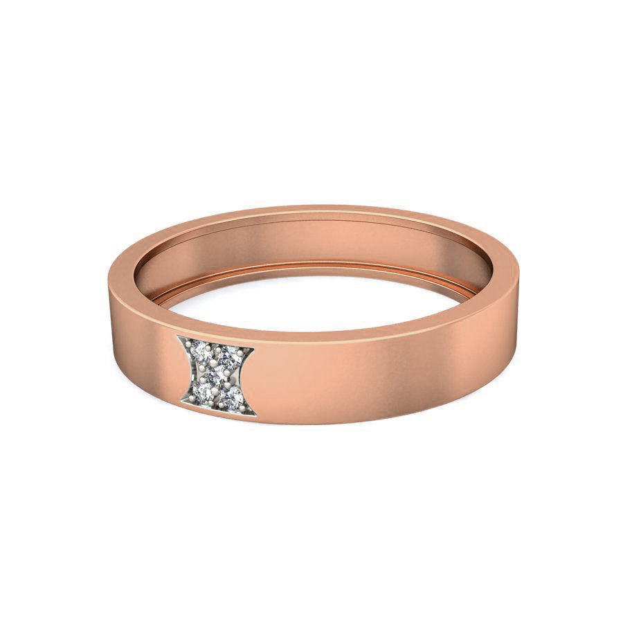 Diamond Band Ring 3dm stl render detail 3D print model_5