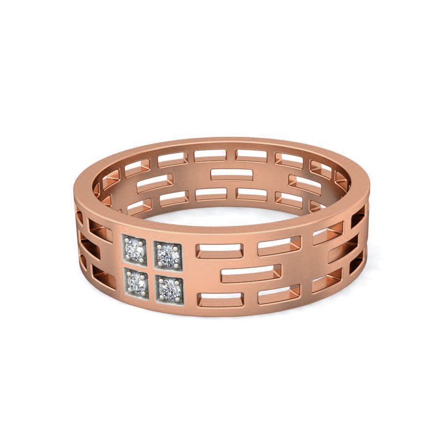 Diamond Band Ring 3dm stl render detail 3D print model_6