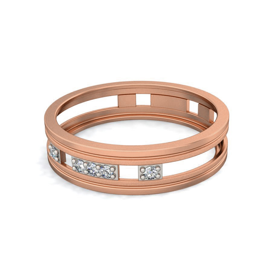 Diamond Band Ring 3dm stl render detail 3D print model_5