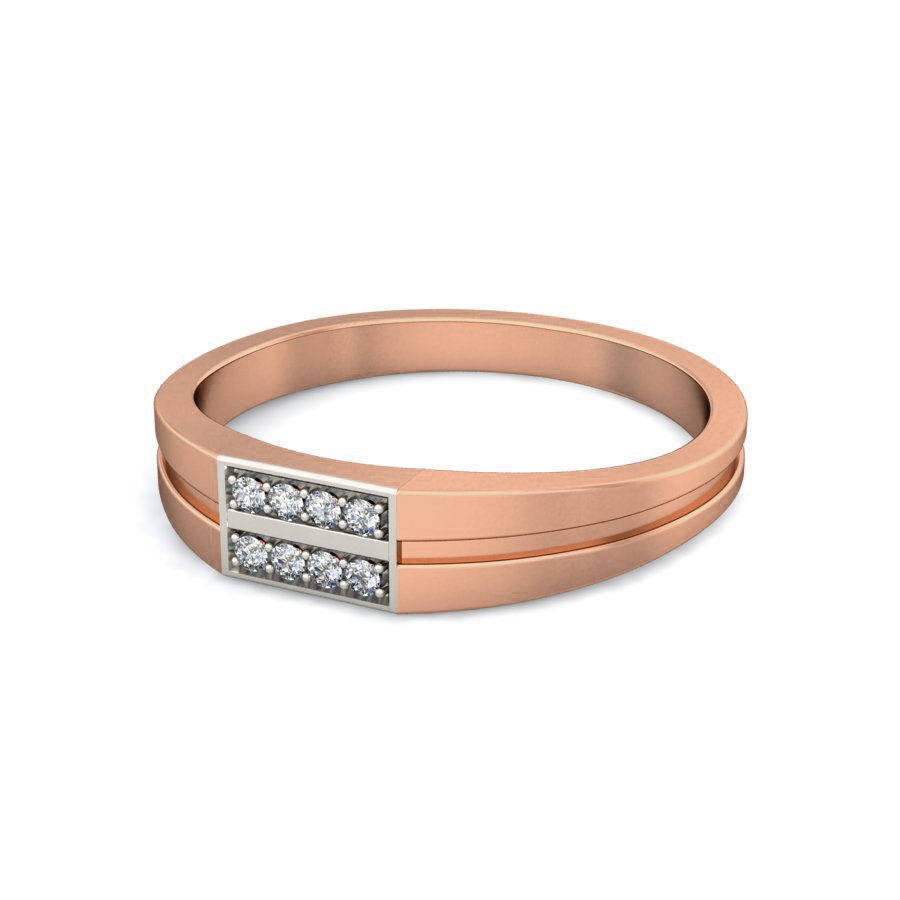 Diamond Band Ring 3dm stl render detail 3D print model_5