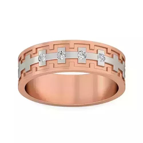 Diamond Band Ring 3dm stl render detail