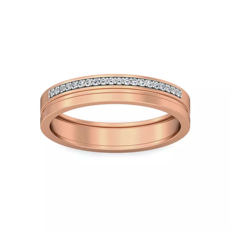 Diamond Band Ring 3dm stl render detail 3D print model_0