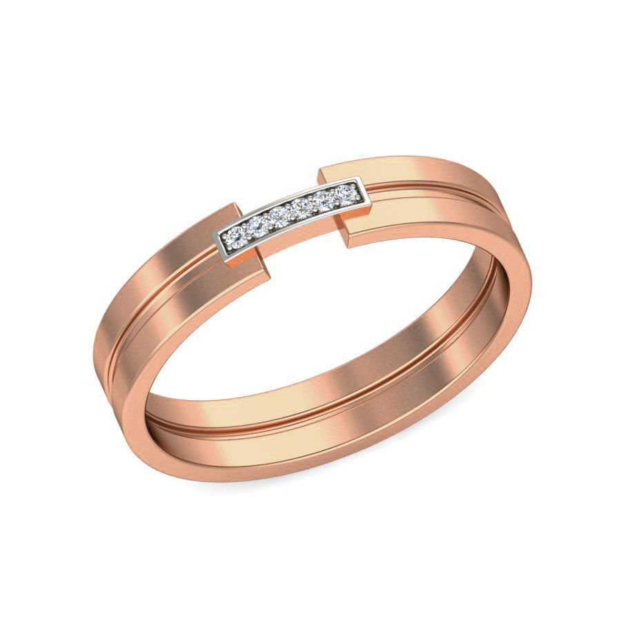 Diamond Band Ring 3dm stl render detail 3D print model_2