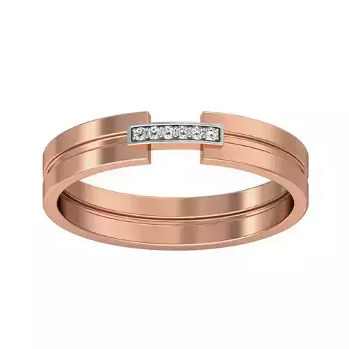 Diamond Band Ring 3dm stl render detail