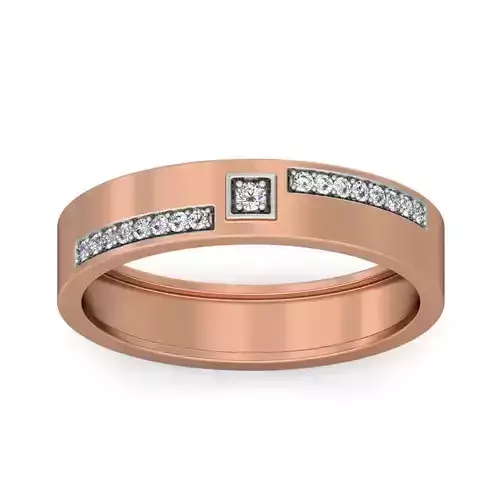 Diamond Band Ring 3dm stl render detail