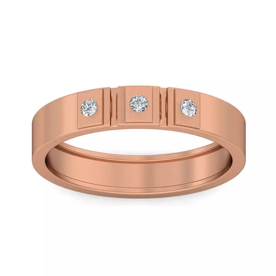 Diamond Band Ring 3dm stl render detail 3D print model_0